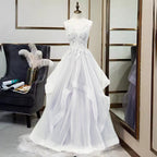 Women's V-Neck Evening Gown with Spaghetti Straps