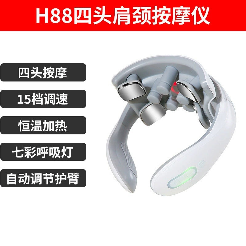 New portable multi-functional neck massager, neck massager, neck protector, heat therapy, vibration neck massager