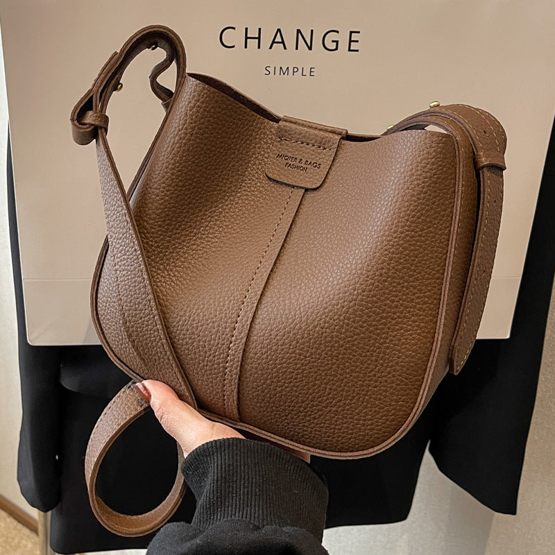 Cross-border all-match small bag for women 2025 spring and summer new fashion shoulder messenger bag retro commuter mother-and-child bucket bag