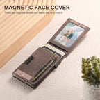 Suteni Brown Pop-Up Card Holder - Photo Frame, Leather