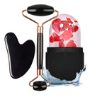 Cross-border facial massage stick double-headed face massager heart-shaped scraping beauty massage board massage roller spot