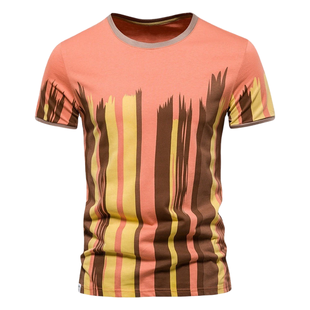 Men's Vertical Stripe 3D Print Casual T-Shirt | Aladinae