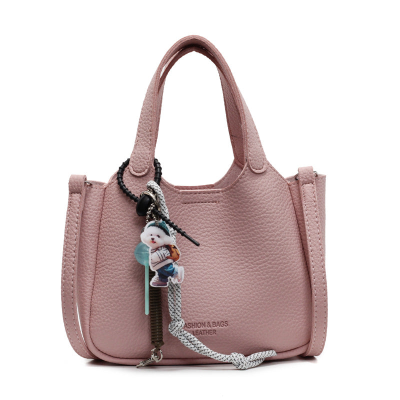 Cross-border hand-held bucket bag for women, high-end 2025 new versatile simple shoulder messenger bag niche vegetable basket bag