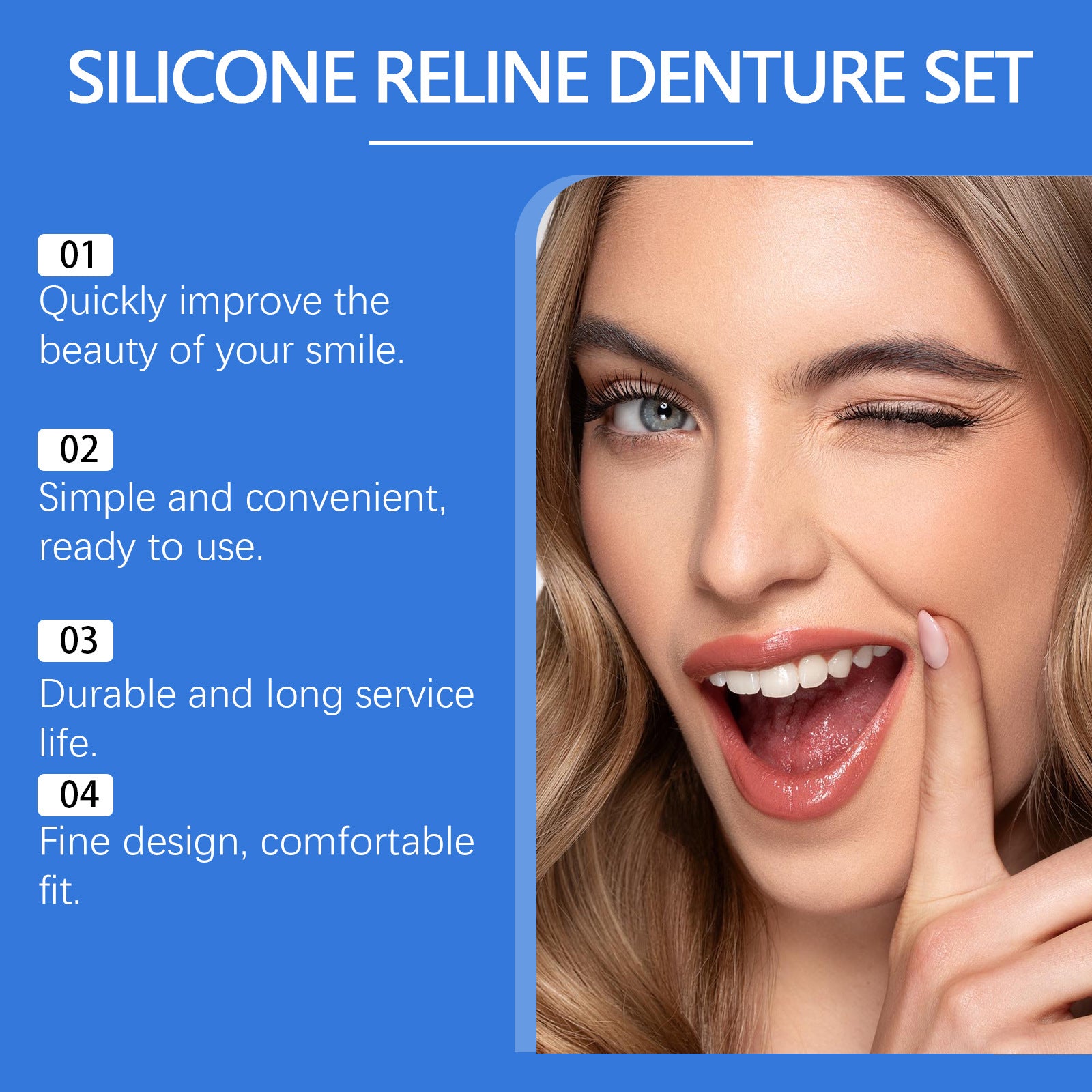 ORALHOE denture modification braces, dental beauty sets to enhance the beauty of the smile, comfortable material dentures
