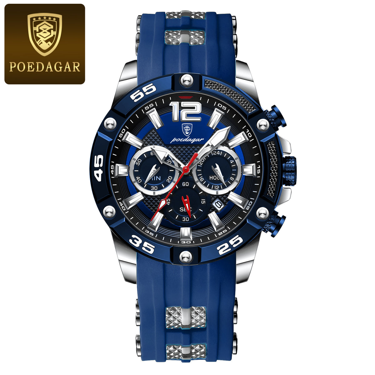 Men's Multi-Function Quartz Watch - Silicone Band