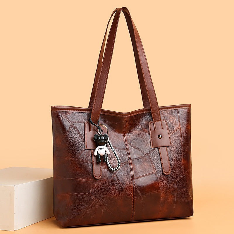 2024 new large capacity bag for women Korean style trendy ladies shoulder bag handbag one piece commuter handbag