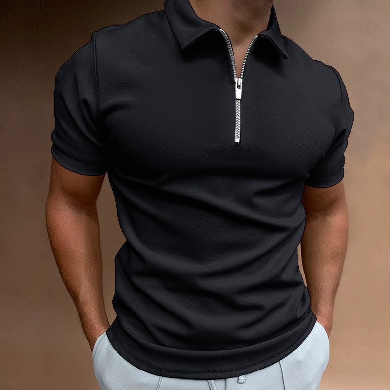 Men's Navy Polo Shirt – Short Sleeve Fitted | Aladinae
