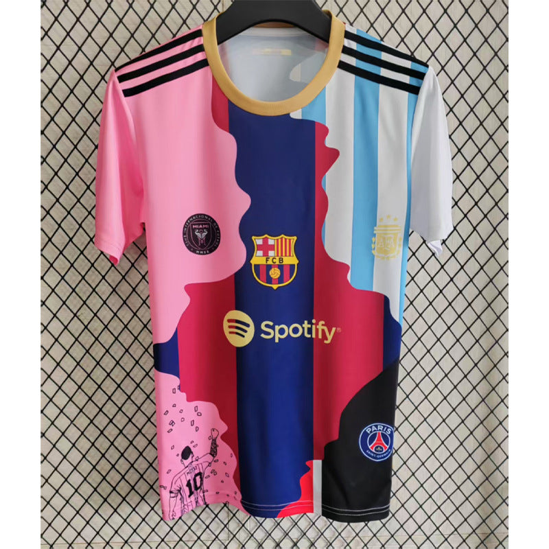 Men's Short-Sleeve Football Jersey - Polyester, Striped