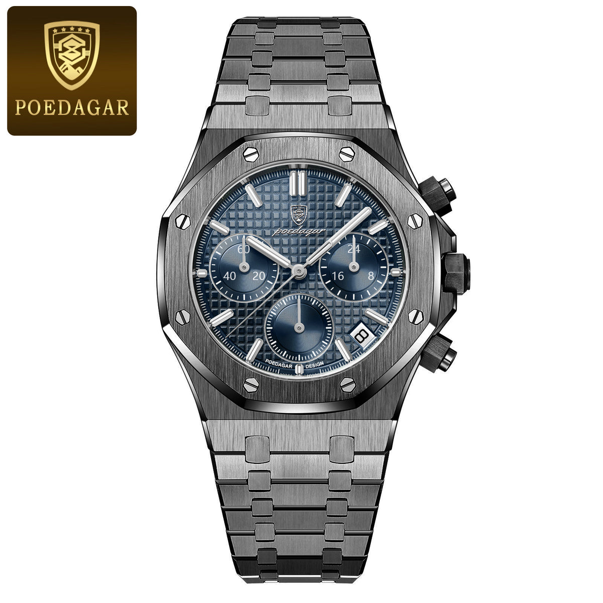 Men's Multi-Function Quartz Watch - Waterproof, Luminous