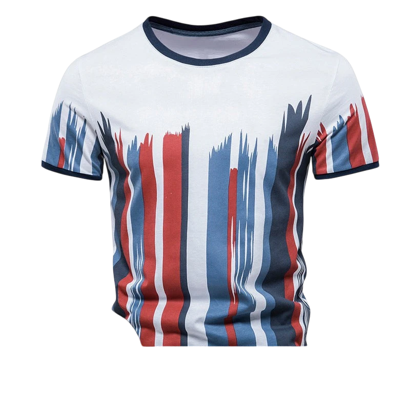 Men's Vertical Stripe 3D Print Casual T-Shirt | Aladinae