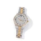 Unisex Two-Tone Large Dial Watch - Calendar, Waterproof