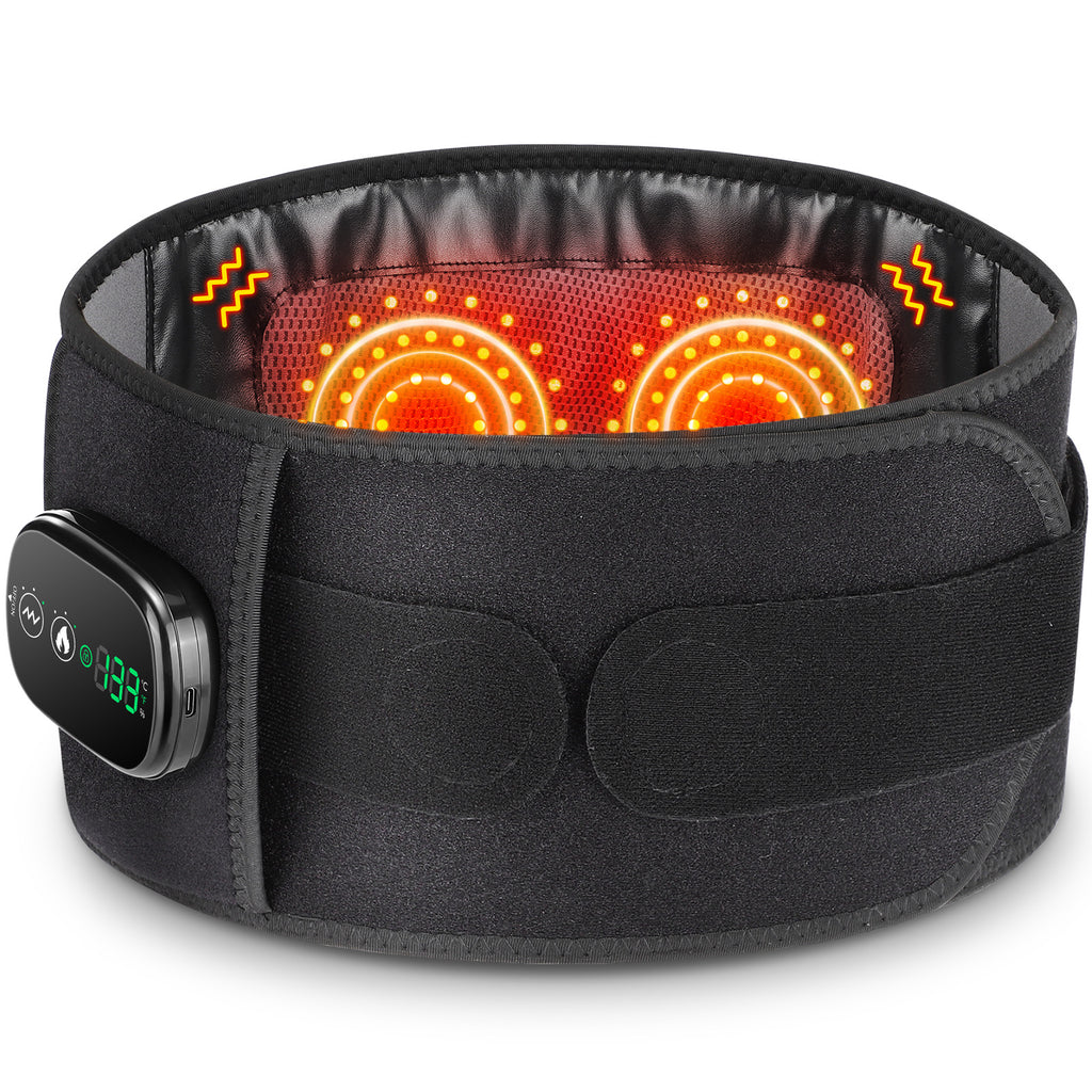 Cross-border red light heating massage belt infrared physiotherapy hot compress rechargeable support lumbar disc herniation protection belt
