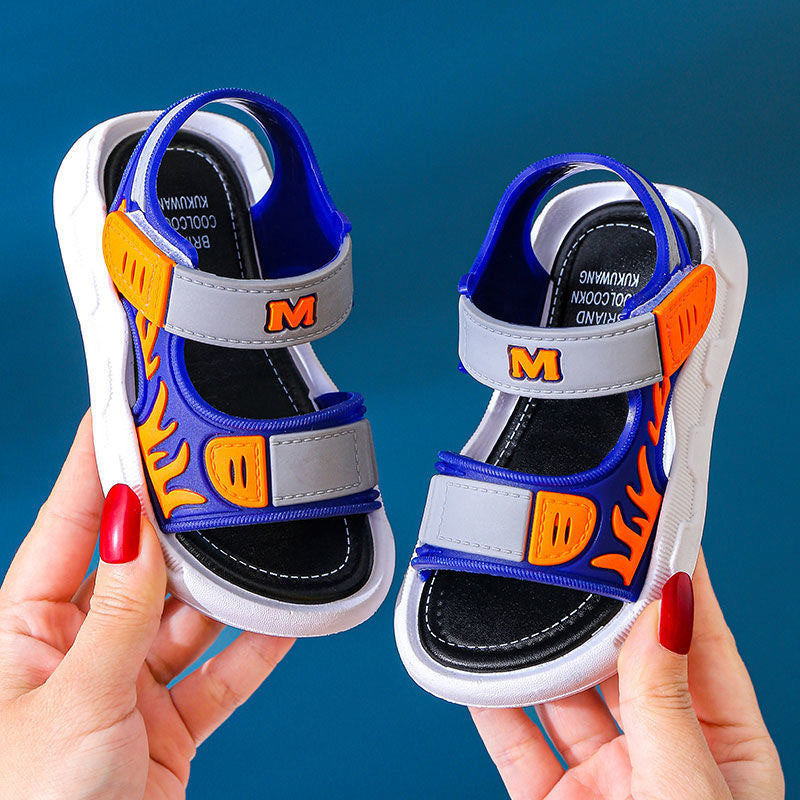 Children's Sandals Men's 2021 Summer New Style Handsome Little Boys Middle-Grade Children Primary School Non-Slip Soft Bottom Baby Beach Shoes