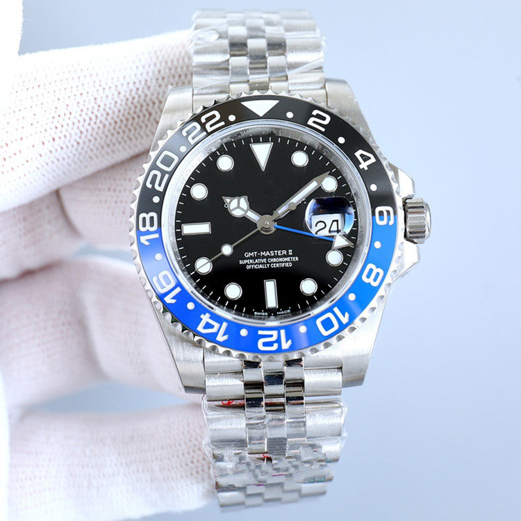 Cross-border GMT-Master II watch with steel band, Submariner, Yacht-Date watch, fully automatic mechanical waterproof watch
