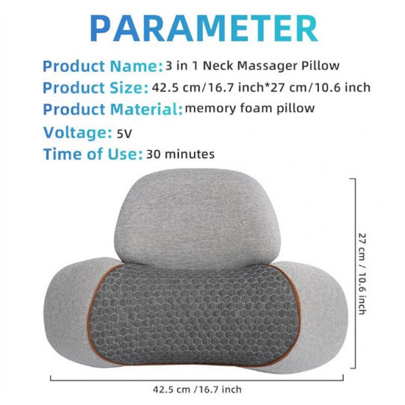 Cross-border cervical pillow for cervical spine support, massage, non-traction, heating, repair, cylindrical shape, sleep aid, and neck support.