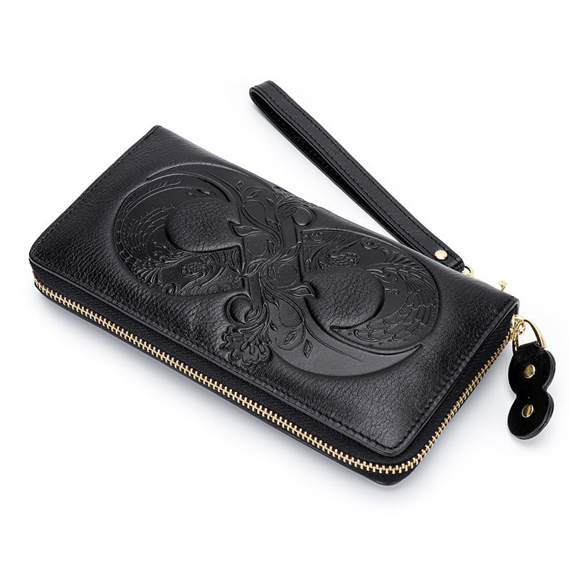 Genuine Leather Long Wallet