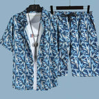 Men's Hawaiian Floral Shirt & Shorts Beach Set | Aladinae