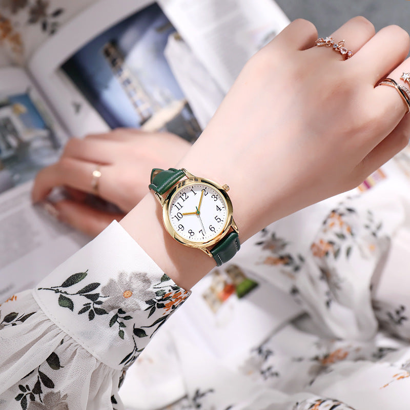 Cross-border foreign trade new simple digital fashion women's quartz watch small belt ladies watch women's watch
