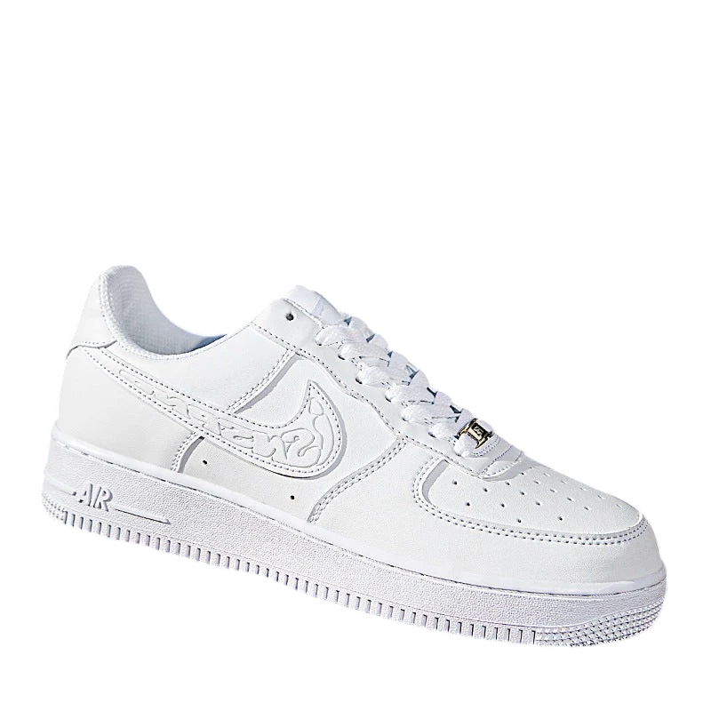 Unisex White Casual Sneakers – Low Top | Aladinae