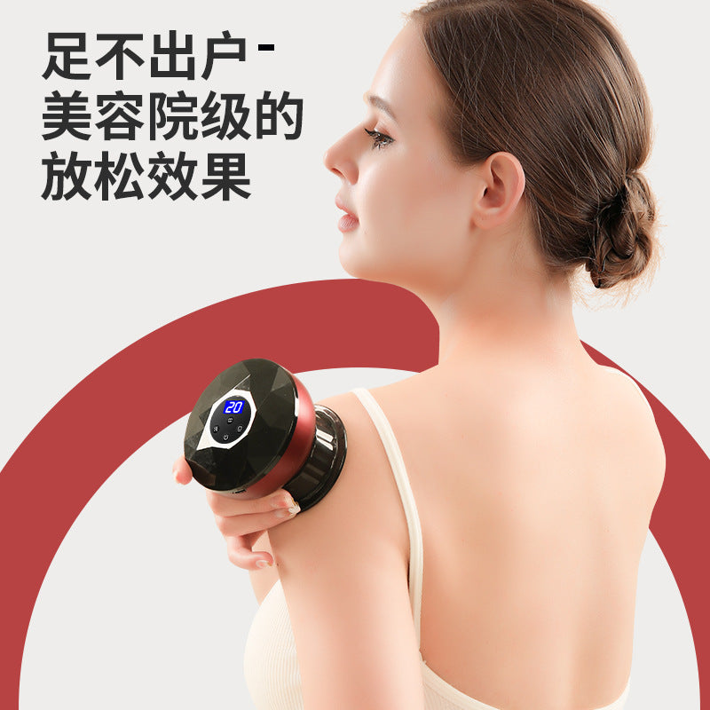USB electric scraping instrument hot compress intelligent breathing massager lazy portable meridian dredging massage instrument