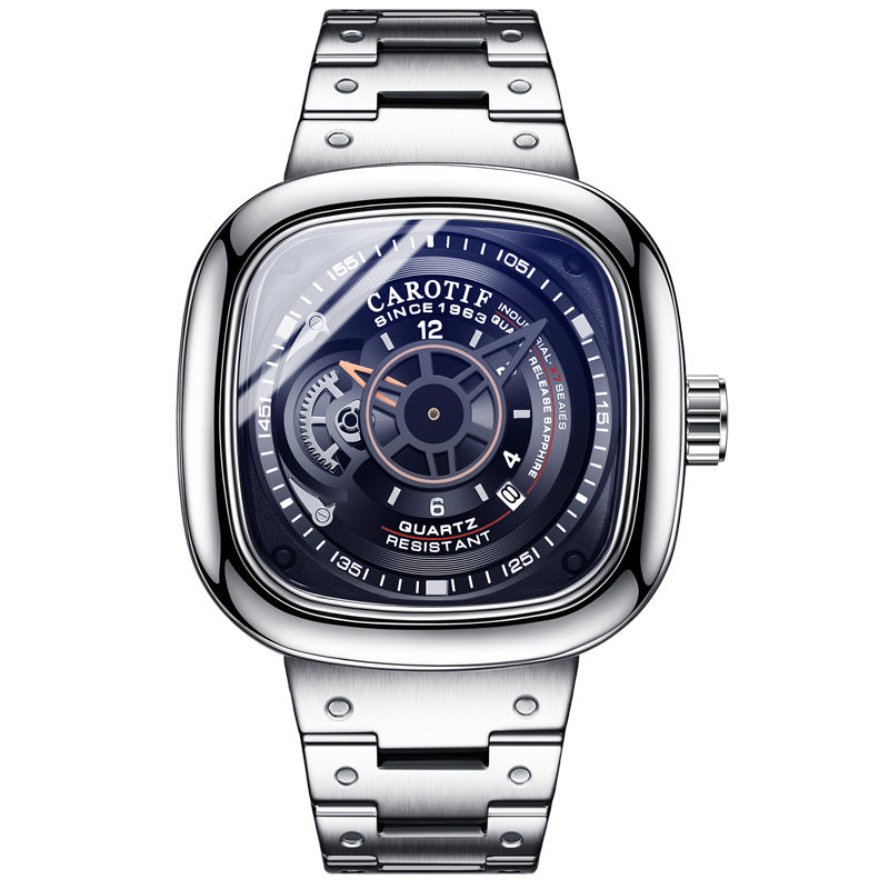 Carrotif Tik Tok watch quartz watch men's watch square dial fashion watch waterproof watch calendar student watch