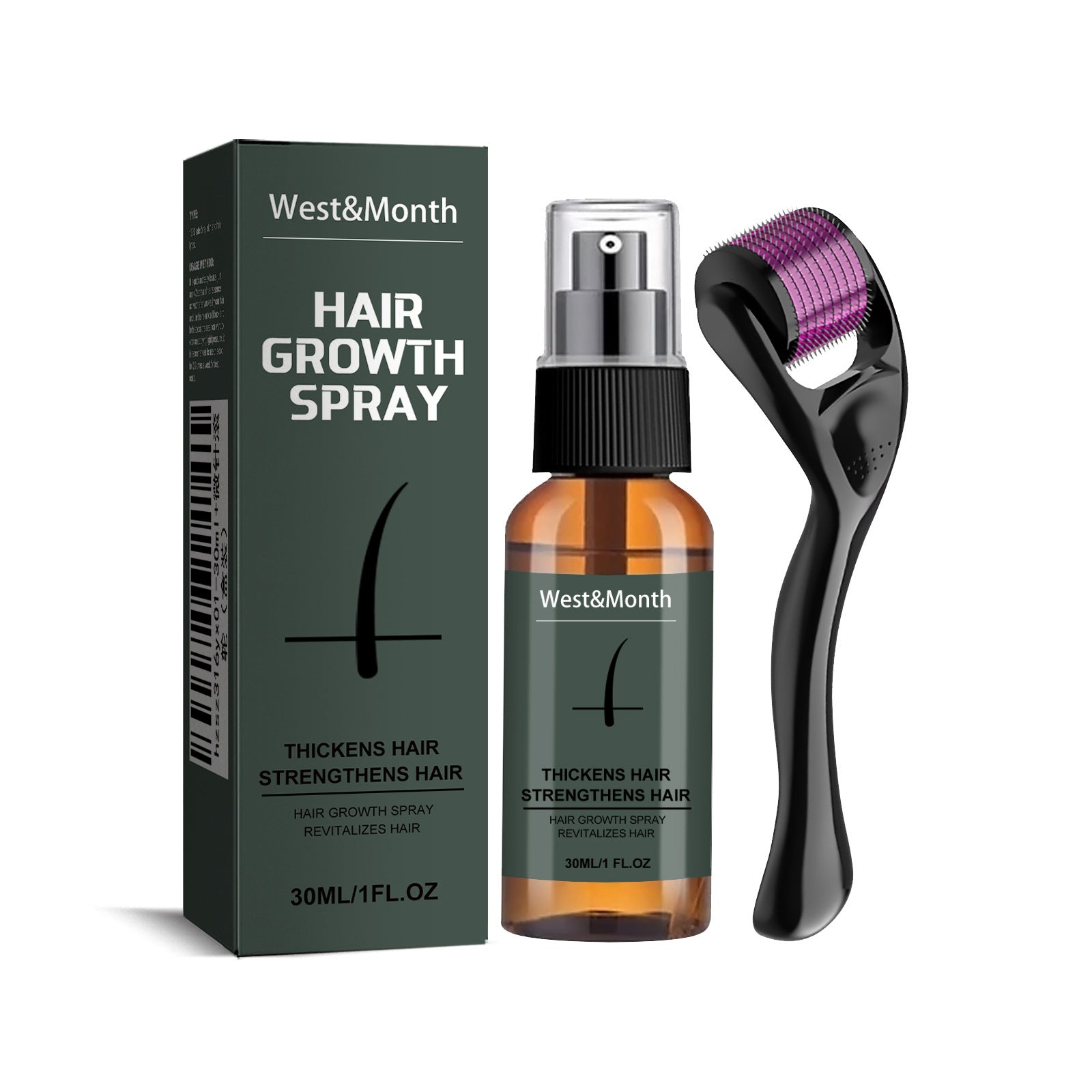 West&Month Beard Care Spray 30ml + Roller | Aladinae