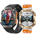 Foreign trade wholesale outdoor three-proof KR80 compass altitude barometer Bluetooth music phone men's smart watch