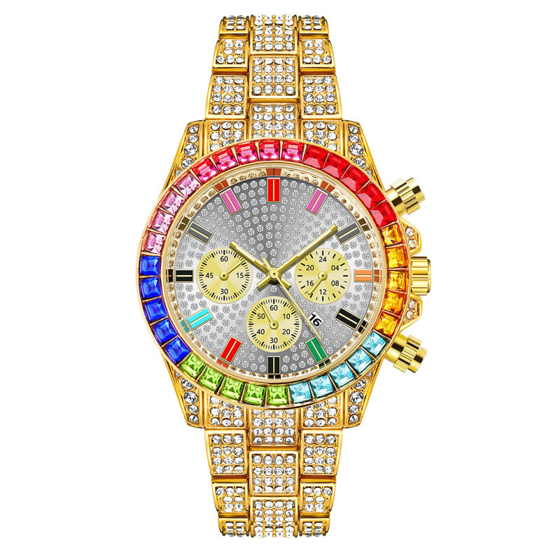 Men & Women's Multi-Dial Crystal Calendar Watch
