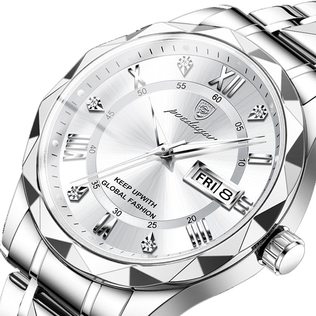 Men's Dual Calendar Luminous Quartz Watch - Waterproof