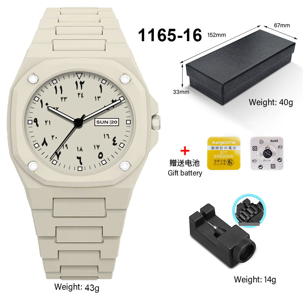 Women's Large Dial Candy Color Watch - Plastic Strap