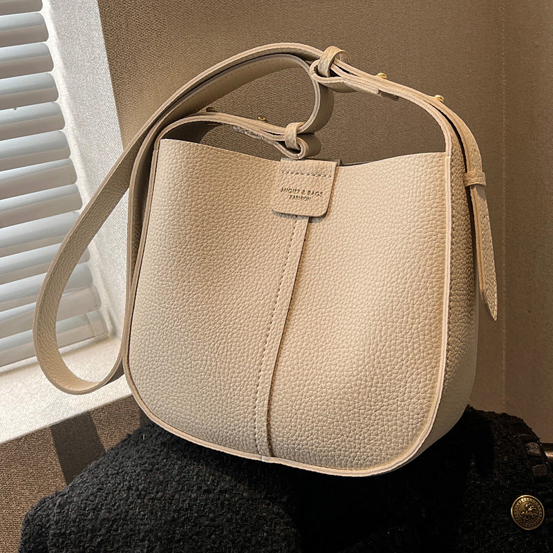 Cross-border all-match small bag for women 2025 spring and summer new fashion shoulder messenger bag retro commuter mother-and-child bucket bag