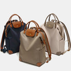 High-end women's backpack, lightweight travel bag, large capacity, nylon color-blocked waterproof school bag, business bag