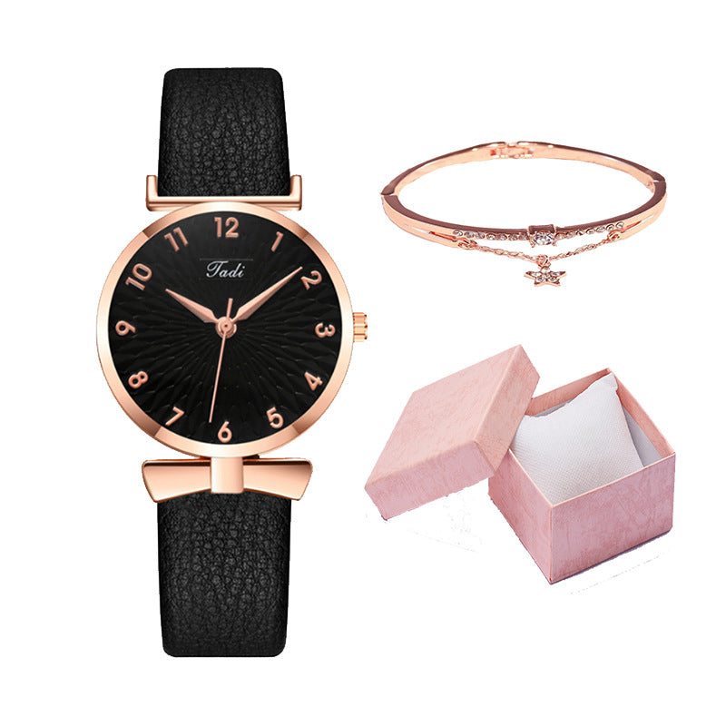Women's Light Blue Watch and Bracelet Set - Quartz
