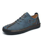 Men's Handmade Leather Lace-Up Loafers