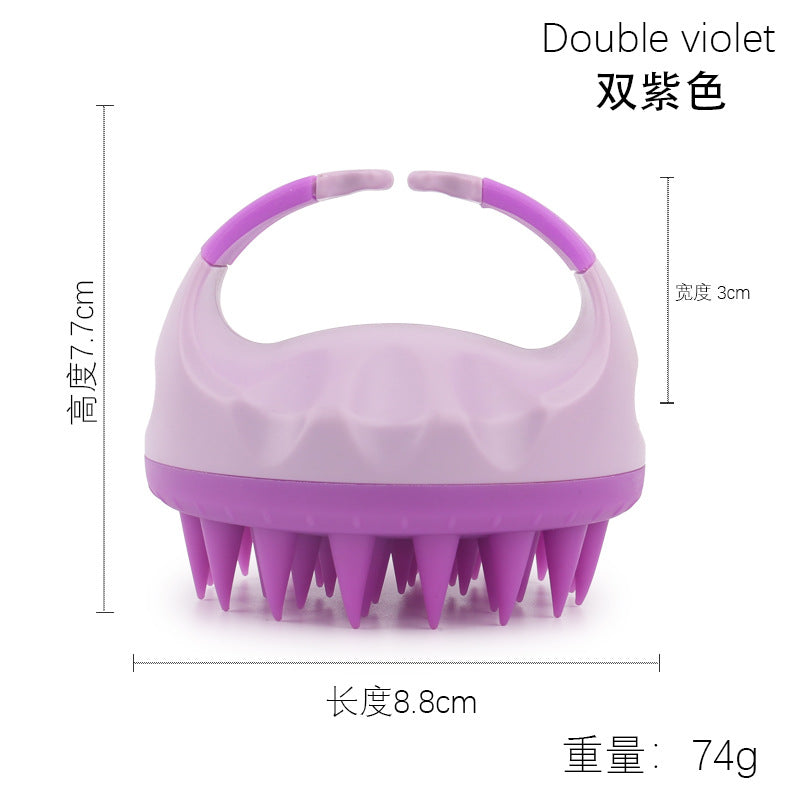 Factory direct sales of silicone shampoo brush, multi-functional massage brush, wet and dry shampoo comb, shower massage shampoo brush.