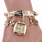 Women's Silver Square Dial Watch - Alloy Bracelet