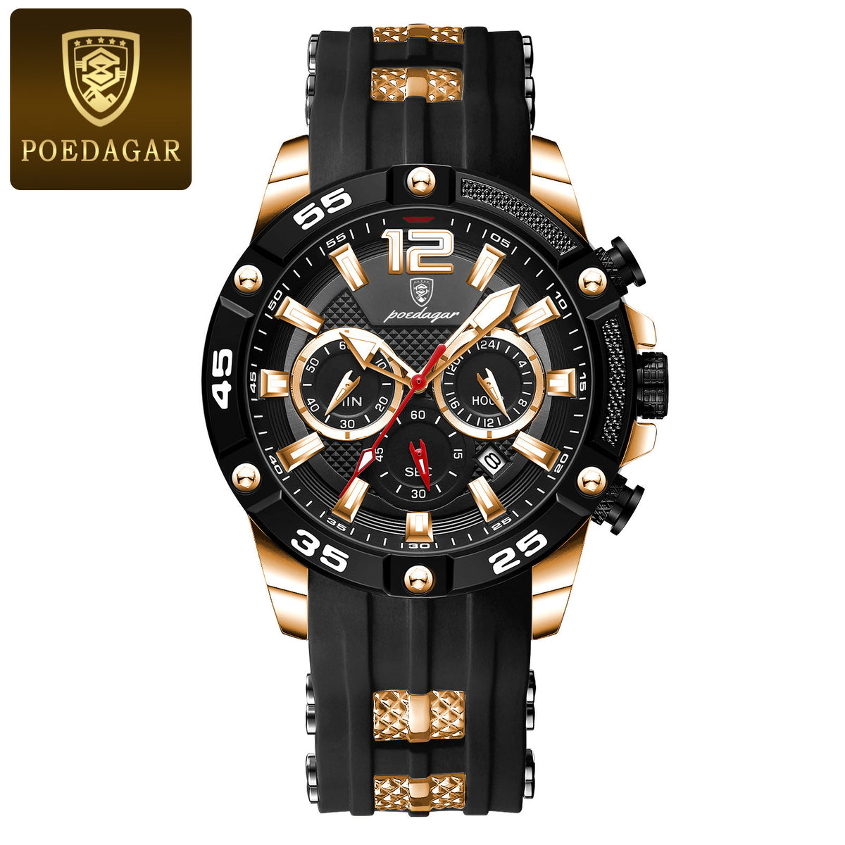 Men's Multi-Function Quartz Watch - Silicone Band