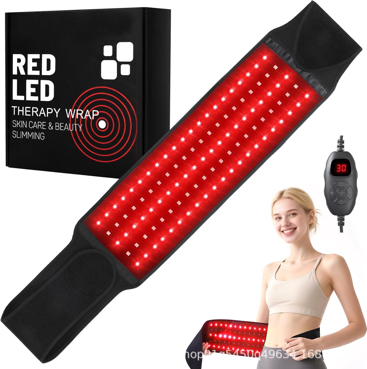 Cross-border source massage waist belt, sweat-inducing waist belt, infrared heating red light waist belt, infrared therapy lamp, therapy device