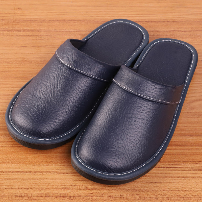 Unisex Leather Slip-On House Slippers | Aladinae