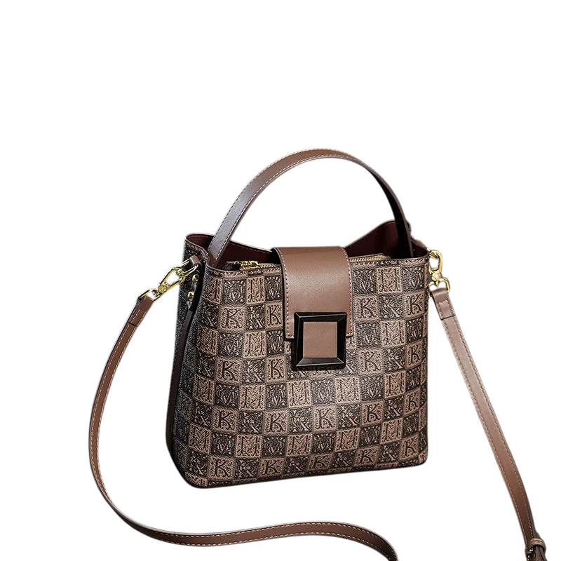 High-end light luxury women's bag 2022 new printed bucket bag, versatile and fashionable women's portable shoulder bag bags