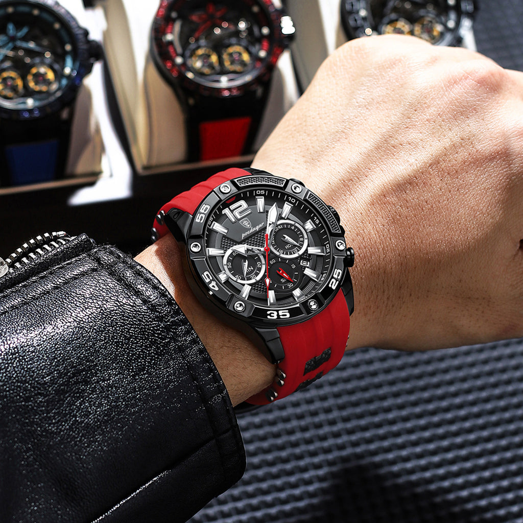 Men's Multi-Function Quartz Watch - Silicone Band