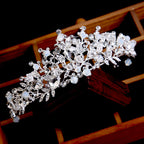 Bridal crown high-end rhinestone European-style gold handmade crown tiara hair accessories birthday party wedding headband jewelry