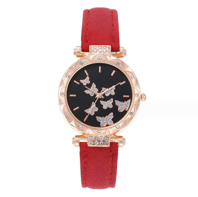 Women's Butterfly Design Watch - Simple, Casual