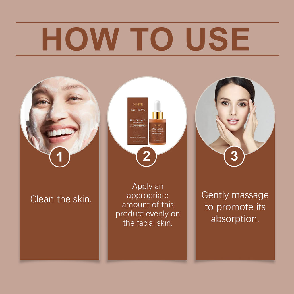 OUHOE moisturizing essence nourishes facial skin, brightens skin tone, elasticizes skin, rejuvenates and moisturizes the skin