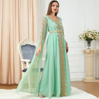 Spliced Sleeve Women's Maxi Dress