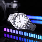 Black Silicone Quartz Watch - Large Dial, Waterproof