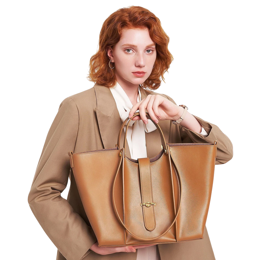 New small cowhide versatile commuter tote bag for women Genuine leather large capacity high-end women's shoulder handbag