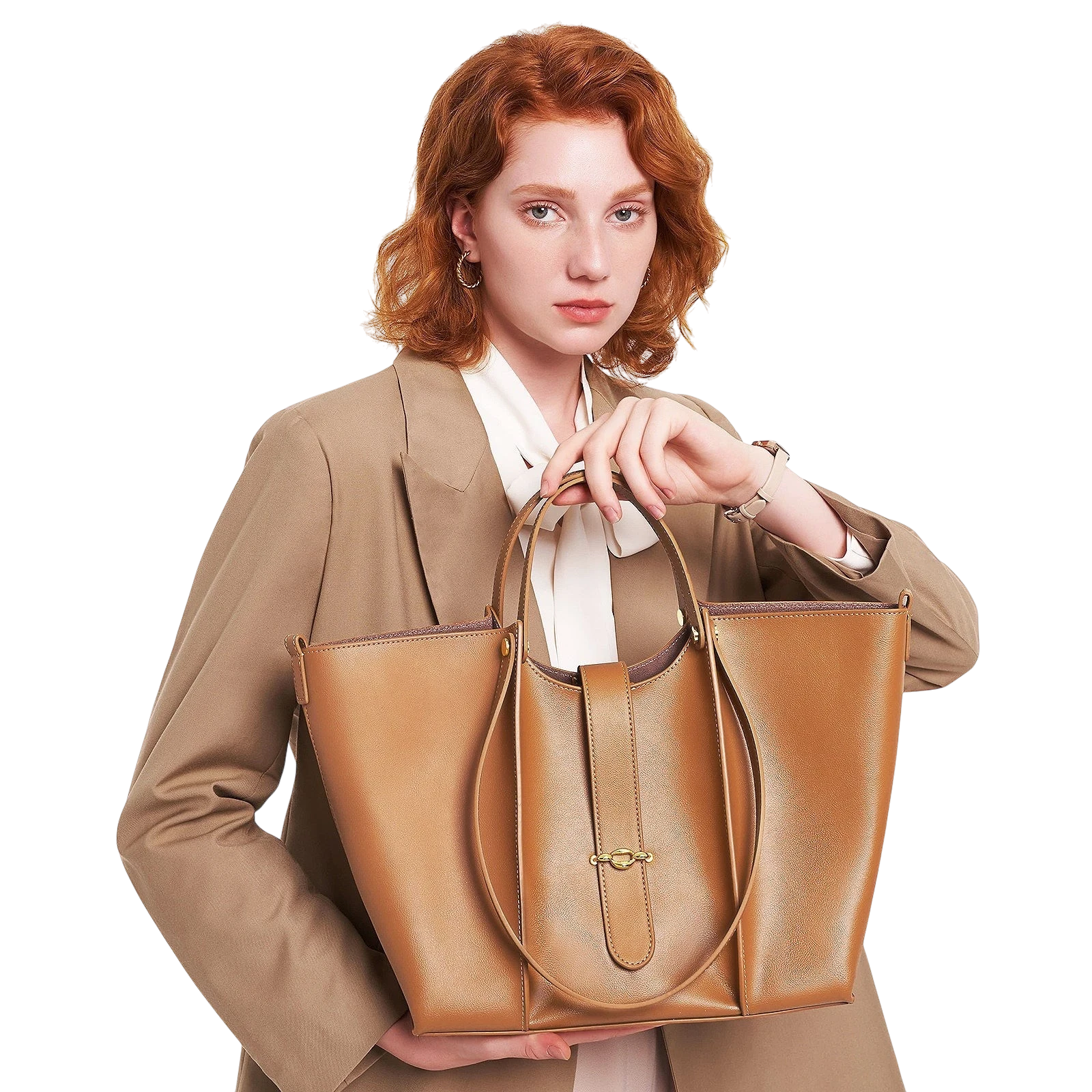 New small cowhide versatile commuter tote bag for women Genuine leather large capacity high-end women's shoulder handbag