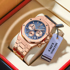 Men's Multi-Function Quartz Watch - Waterproof, Luminous