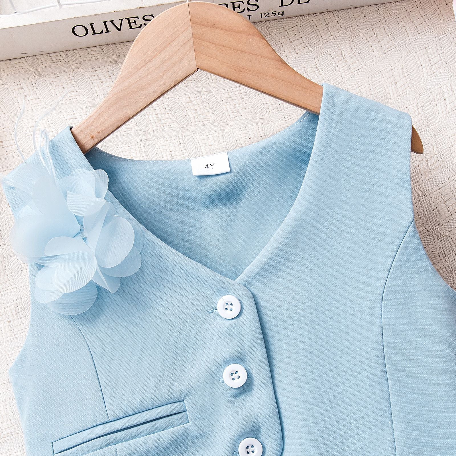 Cross-border European and American summer new multi-color girls suits, sleeveless vest tops for small and medium-sized children, trousers and suits